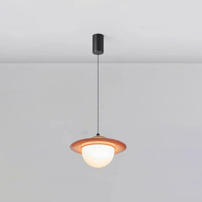 Contemporary Creative Globe Carbon Steel Resin Glass LED Pendant Light For Bedroom