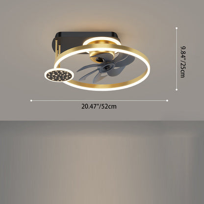 寝室用 北欧風 スクエア型 アイアン アルミ アクリル LED セミフラッシュマウント シーリングファンライト