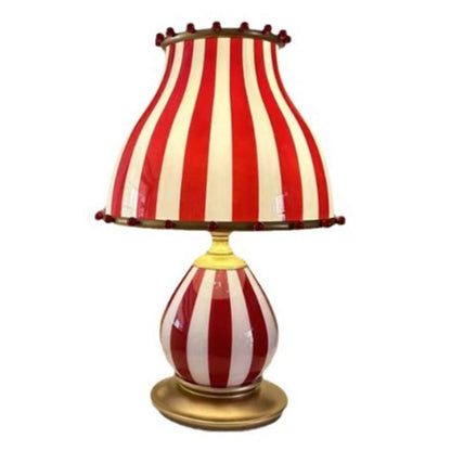 Traditional Vintage Circus Dome Resin Glass 1-Light Table Lamp For Bedroom