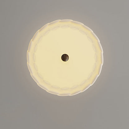 Traditional French Round Iron PE LED Pendant Light For Living Room