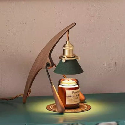 Traditional Vintage Cone Ash Metal 1-Light Melting Wax Table Lamp For Bedroom