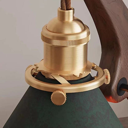 Traditional Vintage Cone Ash Metal 1-Light Melting Wax Table Lamp For Bedroom