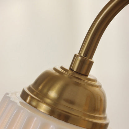 Traditional French Cone Ceramic Shade Chandelier with Brass Frame 3/5/8 Light for Living Room