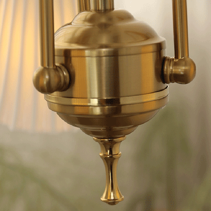 Traditional French Cone Ceramic Shade Chandelier with Brass Frame 3/5/8 Light for Living Room