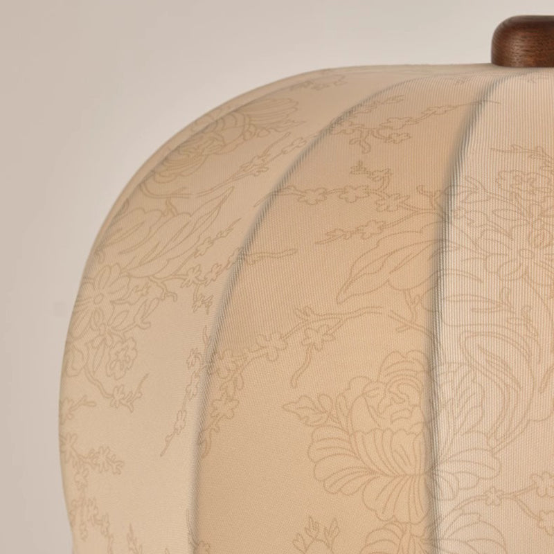 French Dome Table Lamp – 1-Light Ash Wood & Metal Base with Fabric Shade for Bedroom