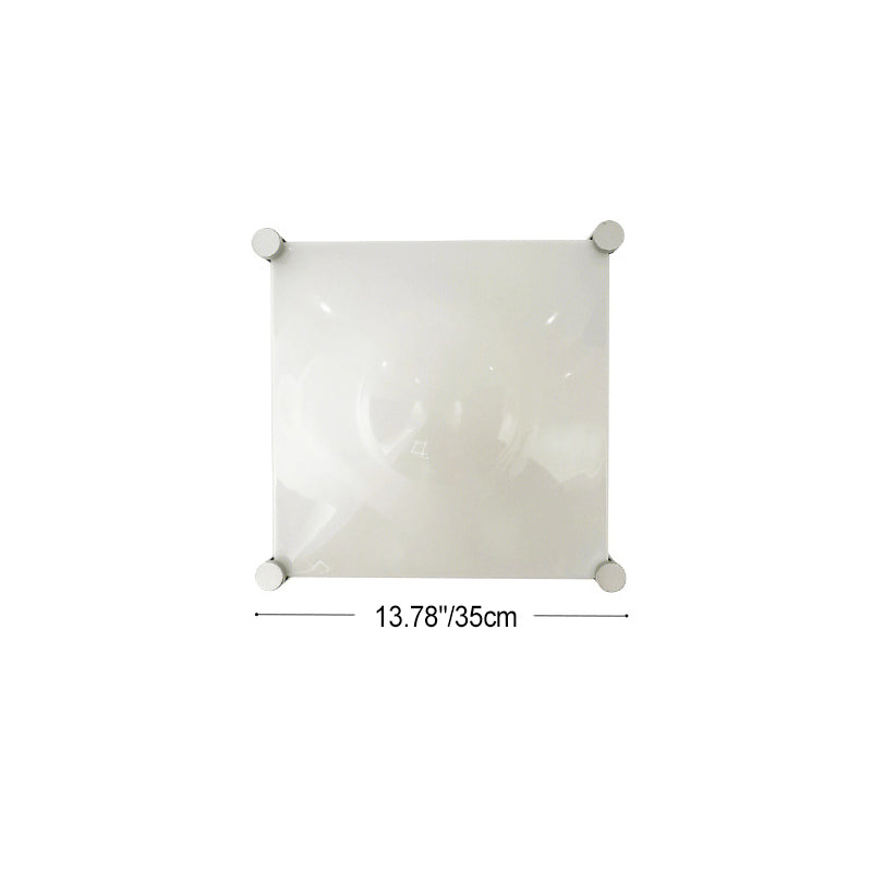 Modern LED Wall Sconce – Square Iron & Acrylic Lamp with Raised Center for Bedroom