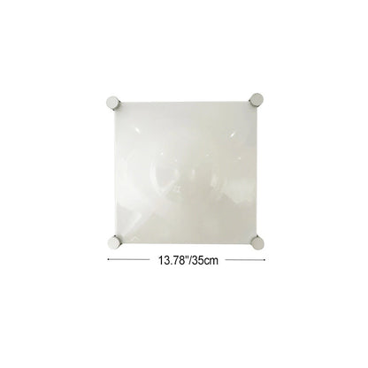 Modern LED Wall Sconce – Square Iron & Acrylic Lamp with Raised Center for Bedroom