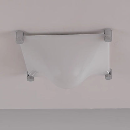 Modern LED Wall Sconce – Square Iron & Acrylic Lamp with Raised Center for Bedroom