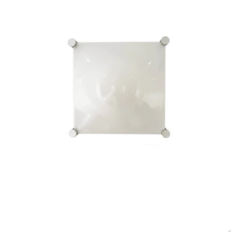 Modern LED Wall Sconce – Square Iron & Acrylic Lamp with Raised Center for Bedroom