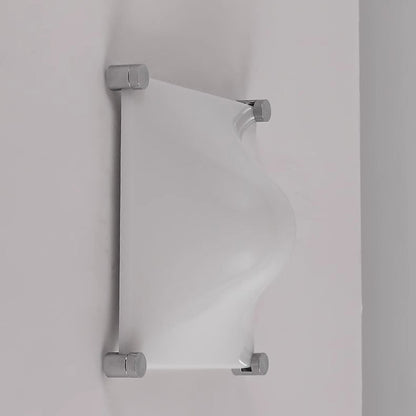 Modern LED Wall Sconce – Square Iron & Acrylic Lamp with Raised Center for Bedroom