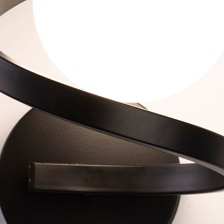 Modern Simplicity Wall Sconce – 1-Light Iron & Glass Sphere Lamp for Bedroom