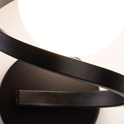 Modern Simplicity Wall Sconce – 1-Light Iron & Glass Sphere Lamp for Bedroom
