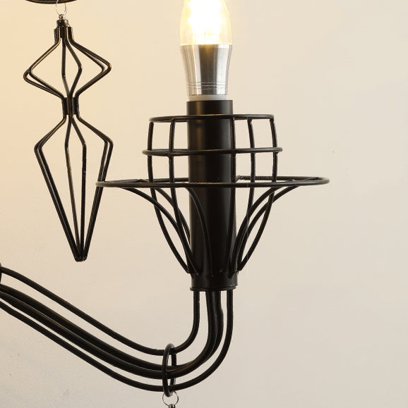 Modern Curved Wall Sconce – 1-Light Iron & Glass Lamp with Horn-Inspired Design for Bedroom