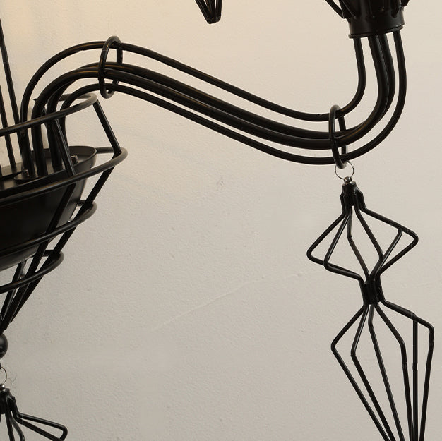 Modern Curved Wall Sconce – 1-Light Iron & Glass Lamp with Horn-Inspired Design for Bedroom