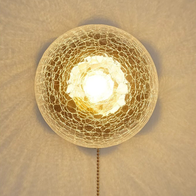French Floral Wall Sconce – 1-Light Ash Wood & Glass with Flower-Shaped Base for Bedroom