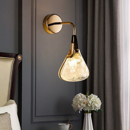 Contemporary Creative Wall Sconce – 1-Light Iron & Acrylic Handbag Lamp for Bedroom
