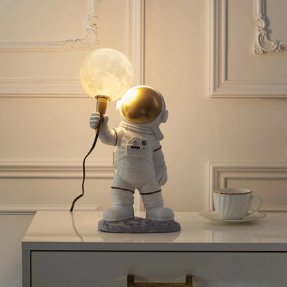 Creative Kids Table Lamp – 1-Light Cartoon Astronaut Resin Lamp for Bedroom