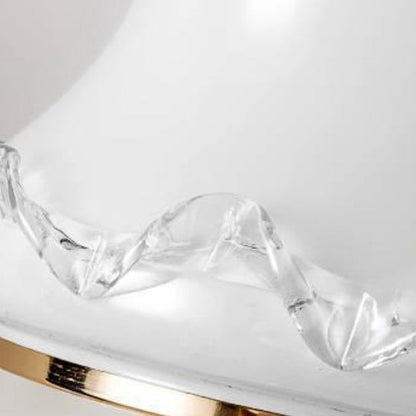 Contemporary Nordic Wall Sconce – 1/2-Light Iron & Glass Tapered Lamp with Crystal for Living Room