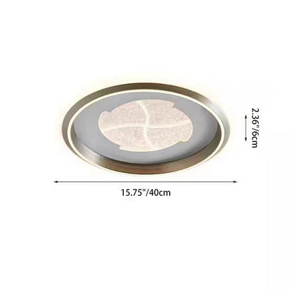 Modern Simplicity Round Iron Aluminum Acrylic LED Flush Mount Ceiling Light For Bedroom