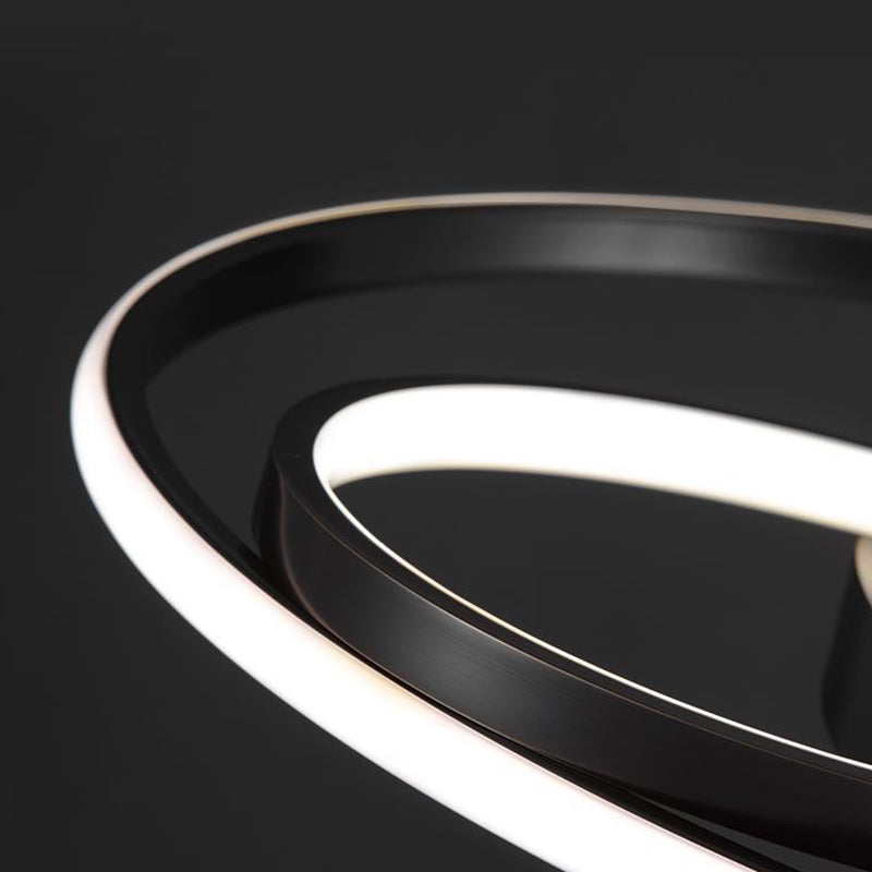 Modern Luxury Circle Copper Acrylic LED Flush Mount Ceiling Light For Bedroom