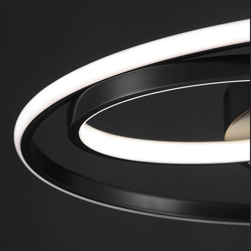 Modern Luxury Circle Copper Acrylic LED Flush Mount Ceiling Light For Bedroom