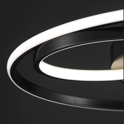 Modern Luxury Circle Copper Acrylic LED Flush Mount Ceiling Light For Bedroom