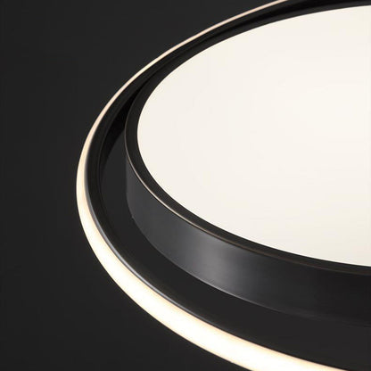 Modern Luxury Circle Copper Acrylic LED Flush Mount Ceiling Light For Bedroom