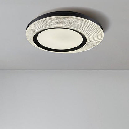 Contemporary Nordic Round Aerospace-grade Aluminum Acrylic LED Flush Mount Ceiling Light For Bedroom