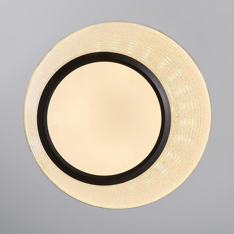 Contemporary Nordic Round Aerospace-grade Aluminum Acrylic LED Flush Mount Ceiling Light For Bedroom