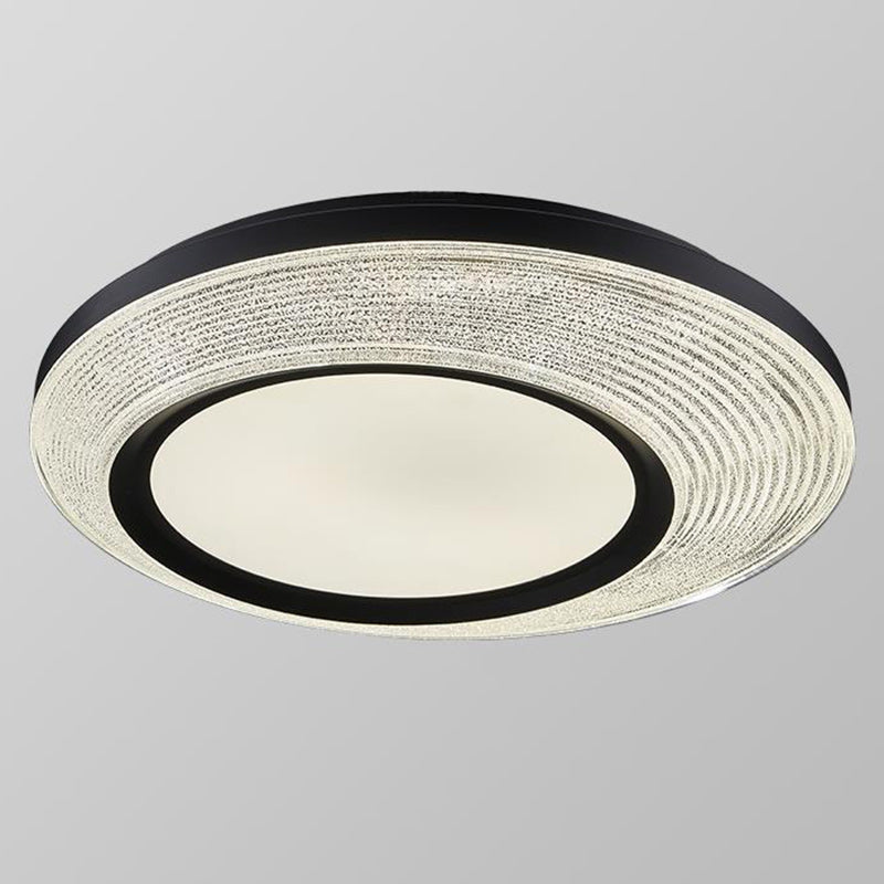 Contemporary Nordic Round Aerospace-grade Aluminum Acrylic LED Flush Mount Ceiling Light For Bedroom