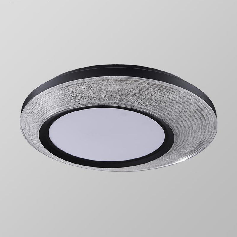 Contemporary Nordic Round Aerospace-grade Aluminum Acrylic LED Flush Mount Ceiling Light For Bedroom