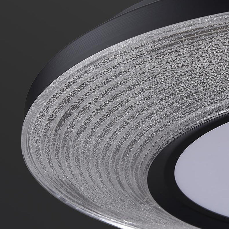 Contemporary Nordic Round Aerospace-grade Aluminum Acrylic LED Flush Mount Ceiling Light For Bedroom