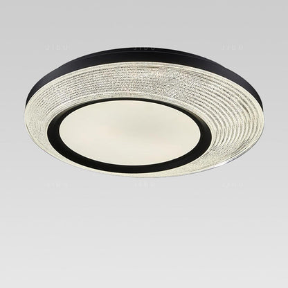 Contemporary Nordic Round Aerospace-grade Aluminum Acrylic LED Flush Mount Ceiling Light For Bedroom