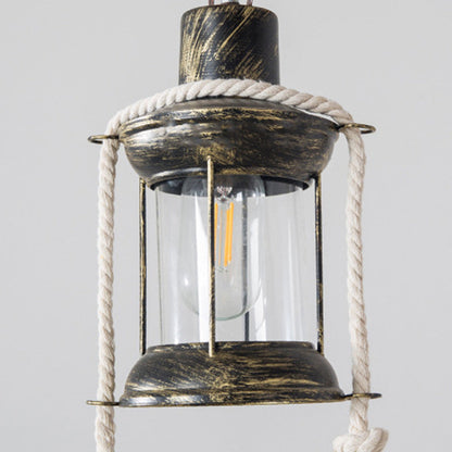 Contemporary Industrial Cylinders Solid Wood Iron 2-Light Chandelier Island Light For Dining Room