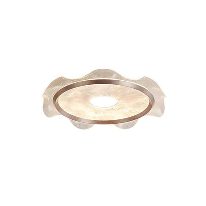 Modern Luxury Transparent Flower Aluminum Carbon Steel Acrylic LED Flush Mount Ceiling Light For Bedroom