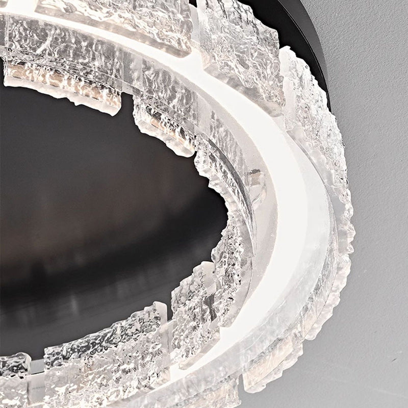 Contemporary Nordic Round Aluminum Resin LED Flush Mount Ceiling Light For Bedroom