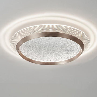 Contemporary Scandinavian Round Aluminum Acrylic LED Flush Mount Ceiling Light For Bedroom