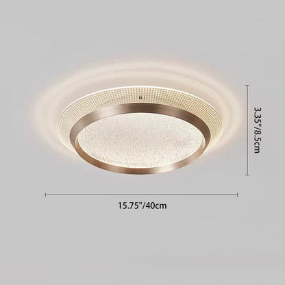 Contemporary Scandinavian Round Aluminum Acrylic LED Flush Mount Ceiling Light For Bedroom