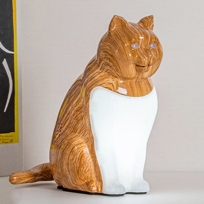 Modern Art Deco Cute Kitty Plastic Table Lamp LED for Bedroom