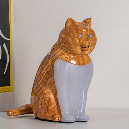 Modern Art Deco Cute Kitty Plastic Table Lamp LED for Bedroom