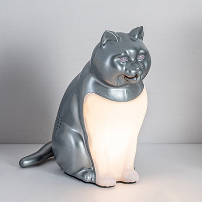 Modern Art Deco Cute Kitty Plastic Table Lamp LED for Bedroom
