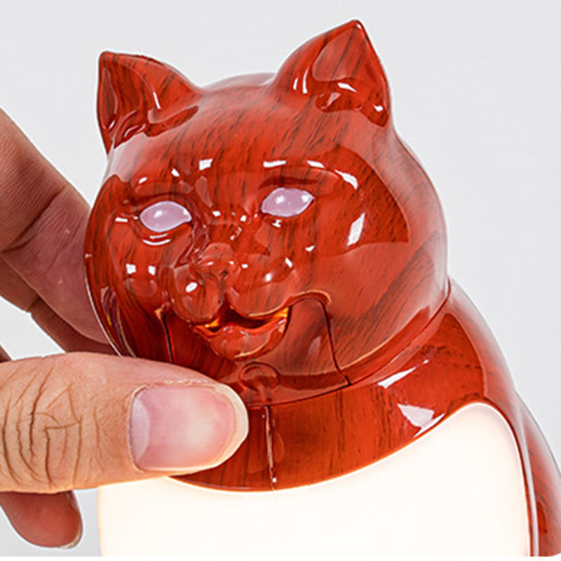Modern Art Deco Cute Kitty Plastic Table Lamp LED for Bedroom