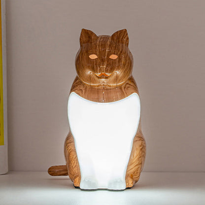 Modern Art Deco Cute Kitty Plastic Table Lamp LED for Bedroom