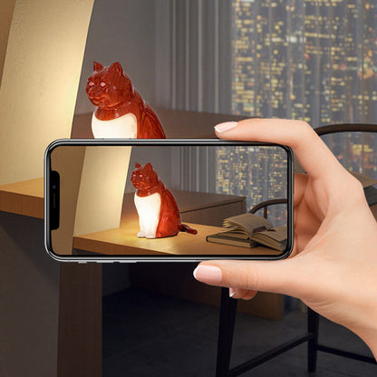 Modern Art Deco Cute Kitty Plastic Table Lamp LED for Bedroom