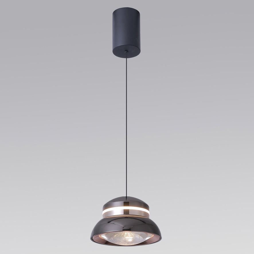 Contemporary Dome LED Pendant Light – Creative Aluminum & Acrylic Hanging Lamp for Bedroom