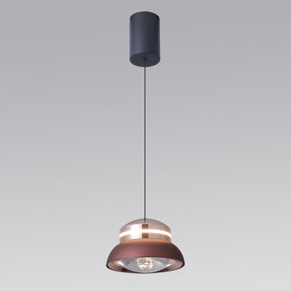 Contemporary Dome LED Pendant Light – Creative Aluminum & Acrylic Hanging Lamp for Bedroom
