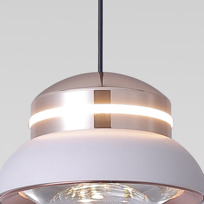 Contemporary Dome LED Pendant Light – Creative Aluminum & Acrylic Hanging Lamp for Bedroom