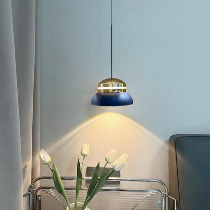 Contemporary Dome LED Pendant Light – Creative Aluminum & Acrylic Hanging Lamp for Bedroom