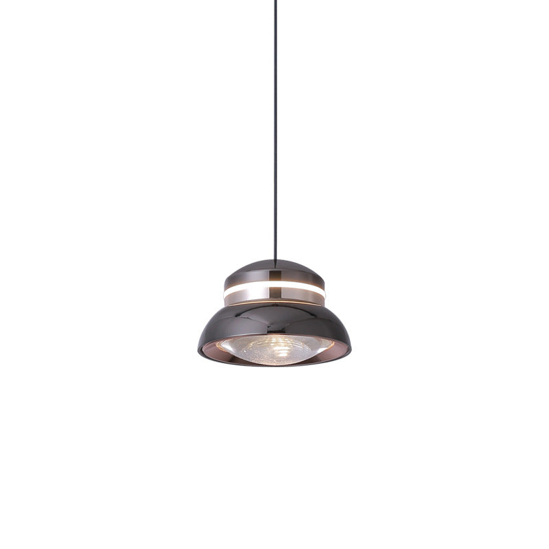Contemporary Dome LED Pendant Light – Creative Aluminum & Acrylic Hanging Lamp for Bedroom