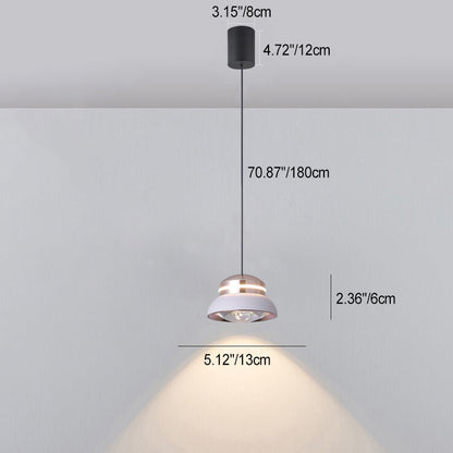 Contemporary Dome LED Pendant Light – Creative Aluminum & Acrylic Hanging Lamp for Bedroom